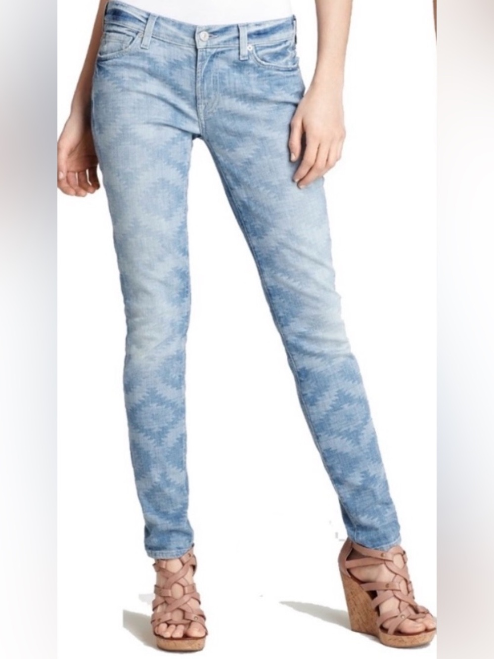 7 For All Mankind Tribal Print Jeans